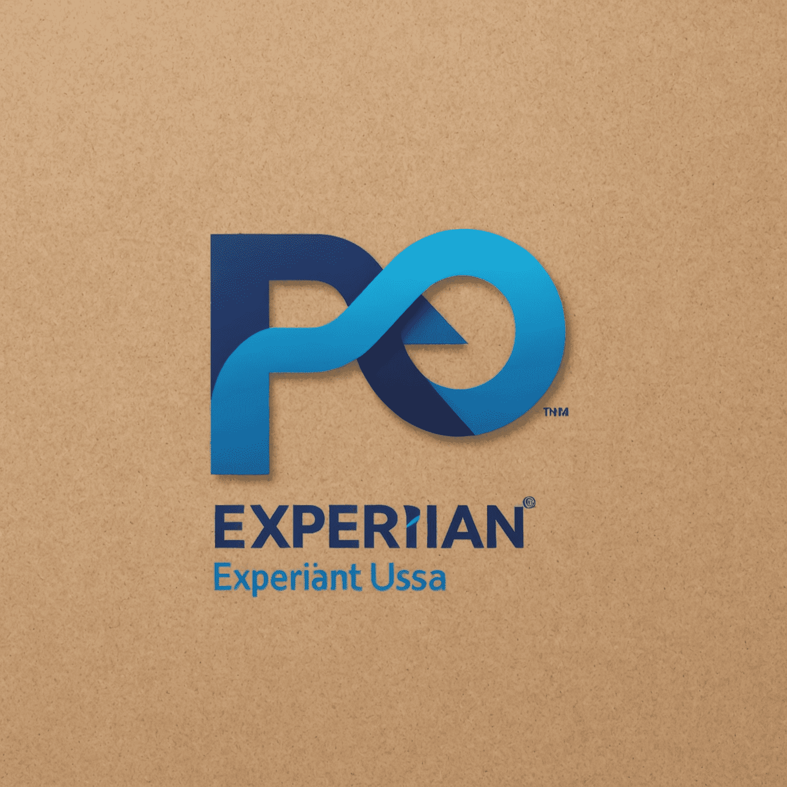 Experian Credit USA logo featuring a stylized 'E' in blue with 'Experian' text in white