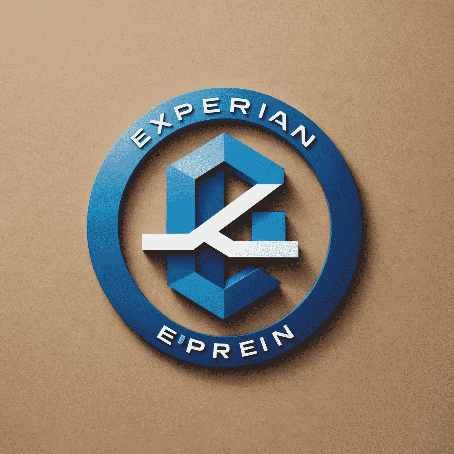 Experian Credit USA logo featuring a stylized 'E' in blue with 'Experian' text in white
