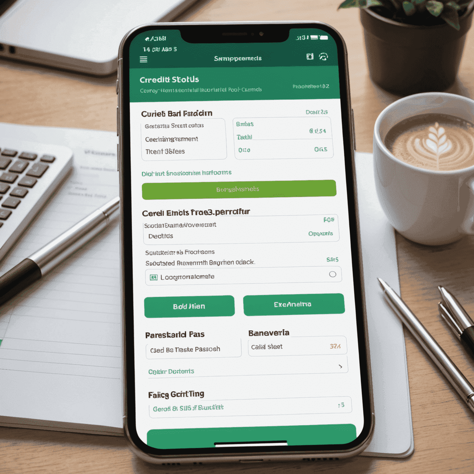 Checklist-style interface showing personalized credit improvement steps with progress indicators